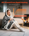 Wearable Heated Throw Blanket Electric Shawl, Portable Robe Blanket Hoodie For Women, 5 Heating Levels, 3H Auto Shut-Off, Overheat Protection,Winter For Adult Mom Girlfriend,Machine Washable