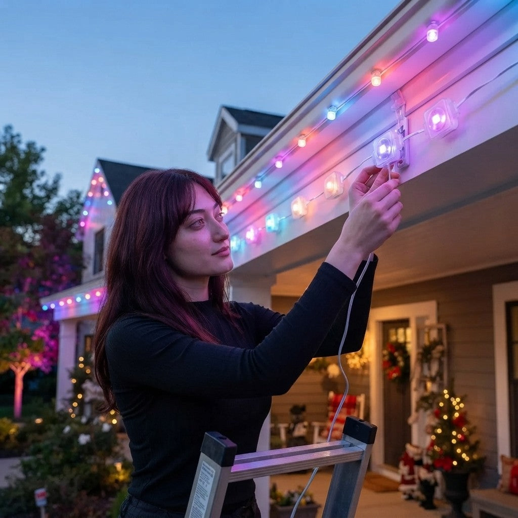 Outdoor 50ft RGB Eaves Lights