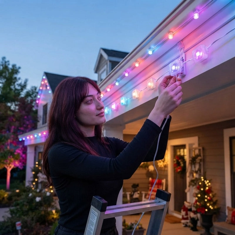 Outdoor 50ft RGB Eaves Lights